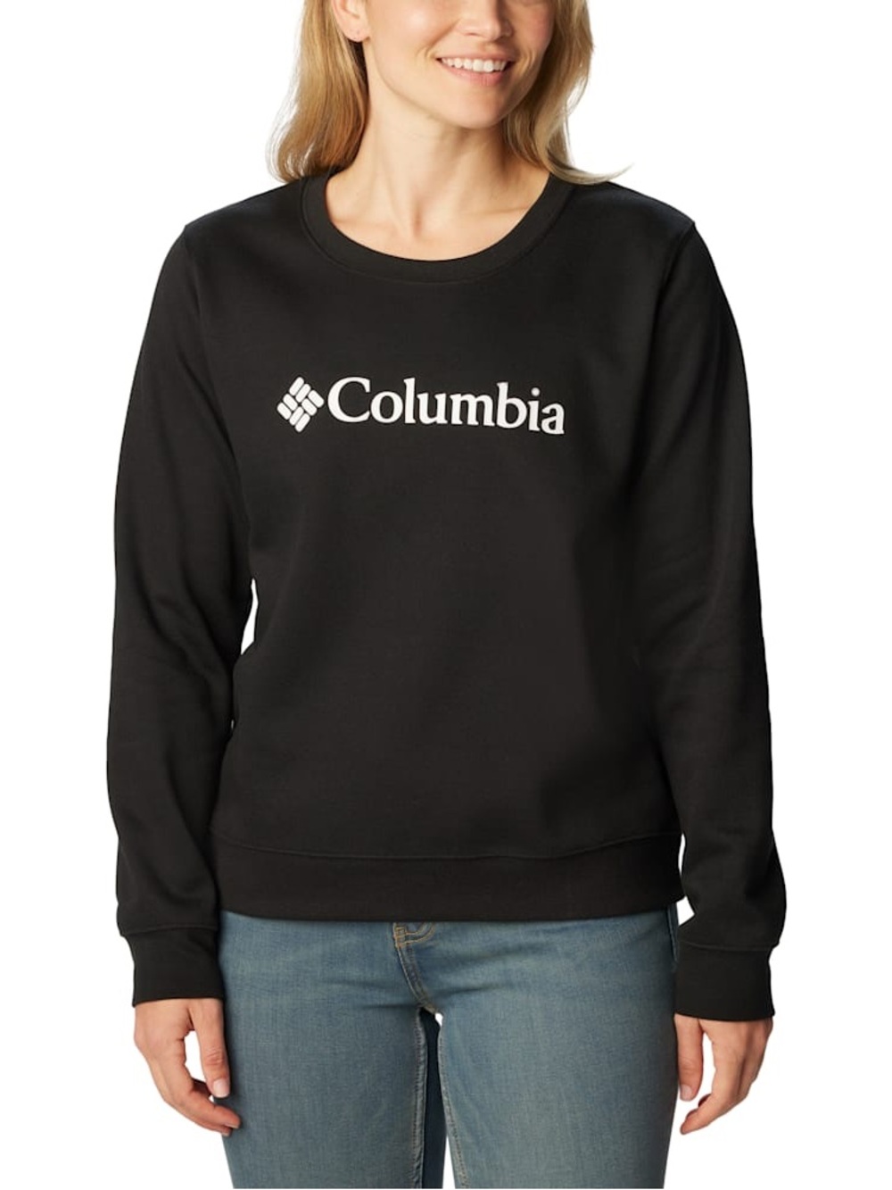 Columbia Women’s Light Blue Crewneck Sweatshirt with Subtle Logo Tag